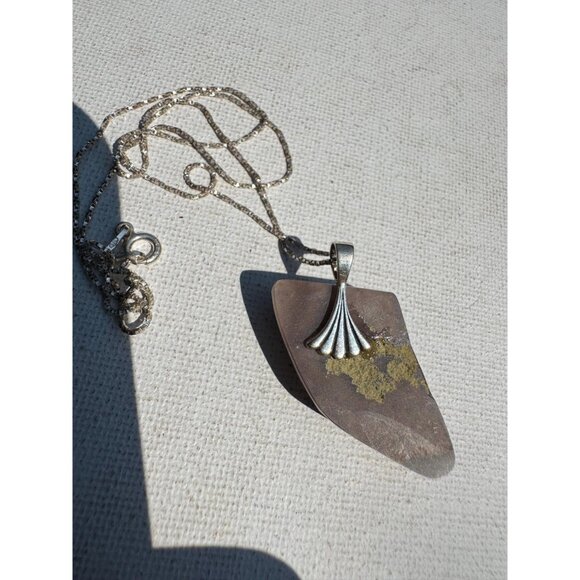 Amethyst Druzy Crystal Pendant Necklace Sterling Silver Chain - New Old Stock - Picture 3 of 6